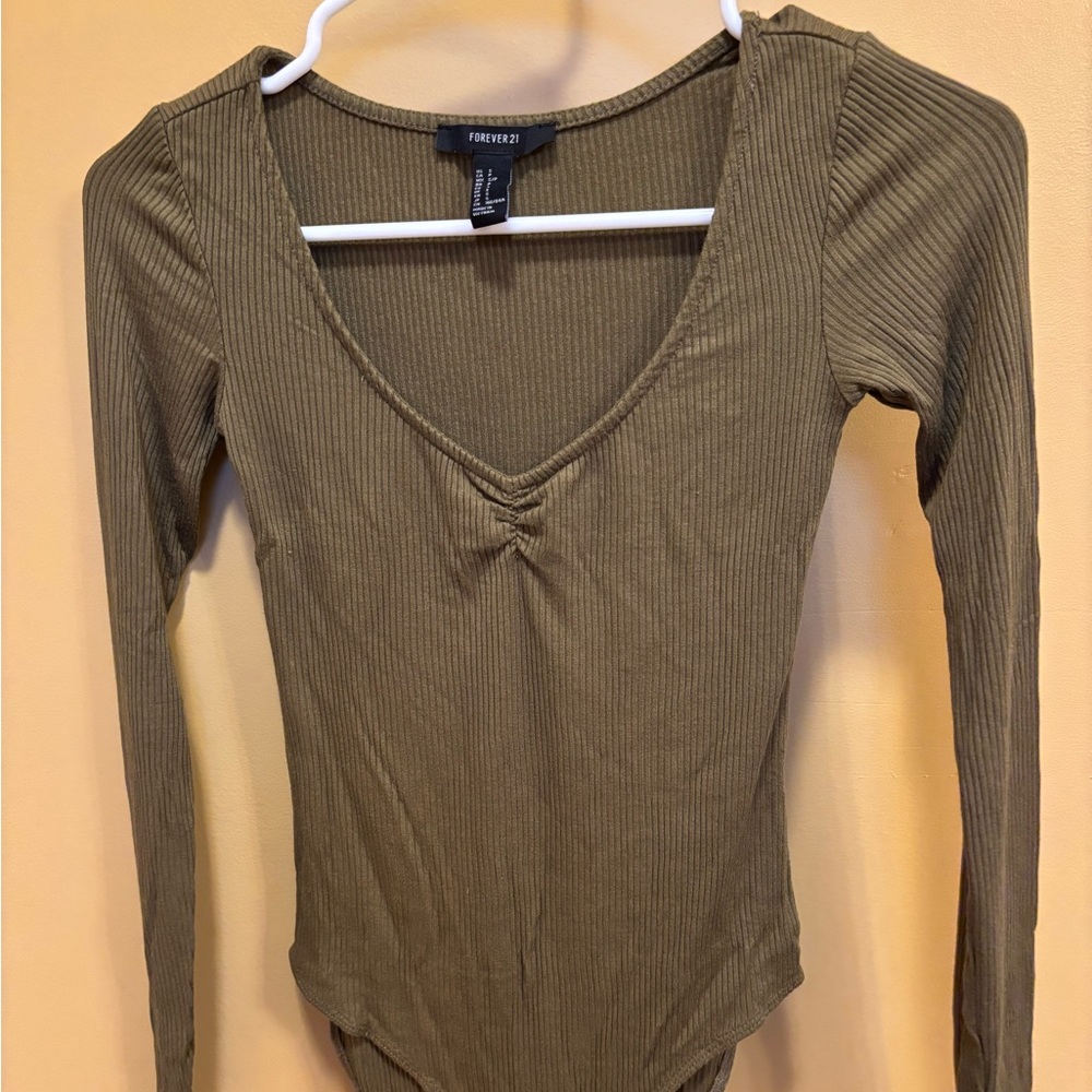Aeropostale olive green bodysuit